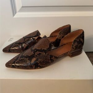 FrancoBrown Snakeskin Pattern Women Shoes